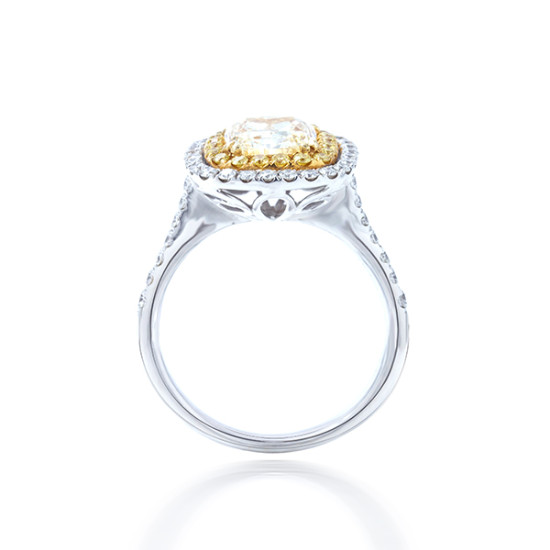 Canary Cluster Diamond Ring - B17521