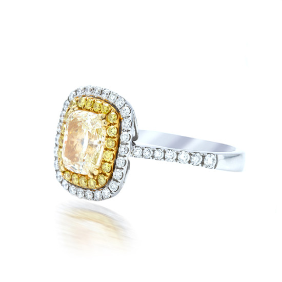 Canary Cluster Diamond Ring - B17521