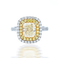 Canary Cluster Diamond Ring - B17521