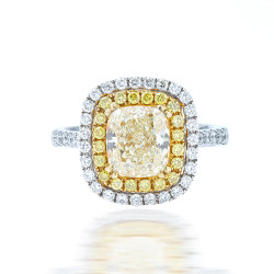 Canary Cluster Diamond Ring - B17521