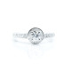 Round Cut Split Shank Halo Engagement Ring