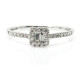 Classic ring with Baguette and Round diamond  B19605 