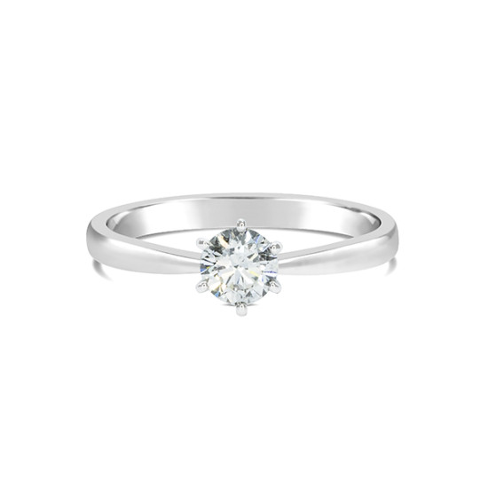 Round Cut Engagement Ring with Accents