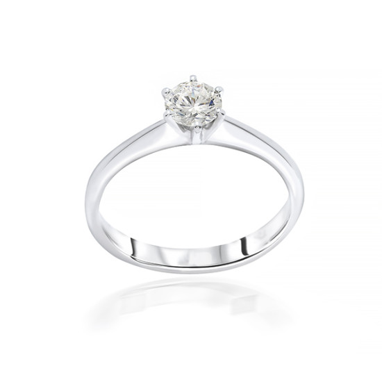 Round Cut Engagement Ring with Accents