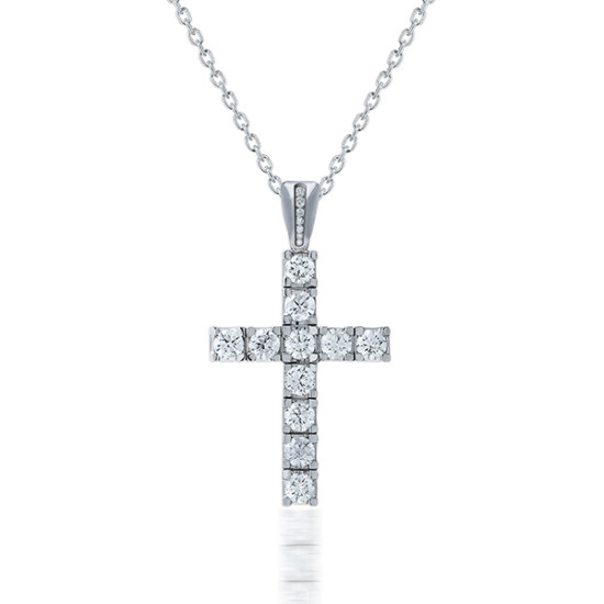  Elegant Cross Diamond Pendant in England