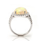 Opal Single line Diamond Ring