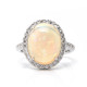 Opal Single line Diamond Ring