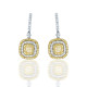 Yellow diamond drop earring