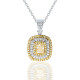 Fancy intense yellow diamond pendant