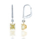 FANCY CUSHION DIAMOND DANGLE EARRINGS