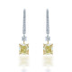 FANCY CUSHION DIAMOND DANGLE EARRINGS