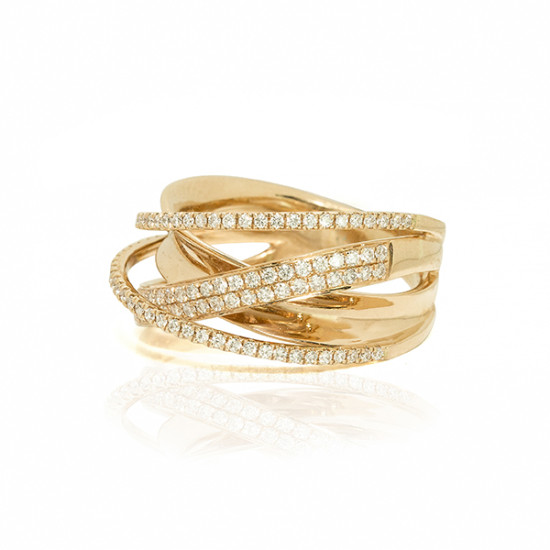 Crisscross Diamond Ring