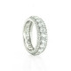 White Gold three row eternity diamonds bend