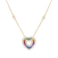 Rainbow Heart Pendant