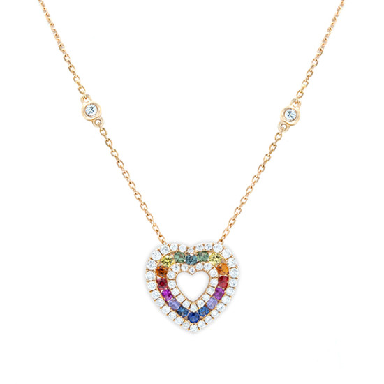 Rainbow Heart Pendant