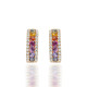 Fancy Sapphire Diamond Hoop Earring