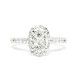 Oval shape invisible setting diamond ring  