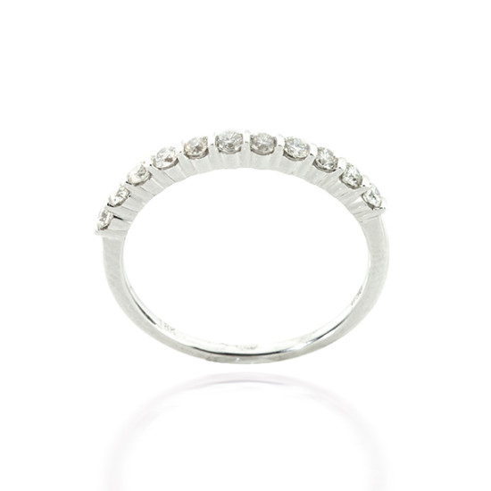 Open Pave Half Eternity Diamond Ring