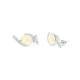 Opal and Micropave diamond stud earring