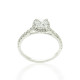 Oval shape invisible setting diamond ring  