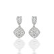 Timepiece cluster setting diamond earring