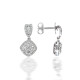Timepiece cluster setting diamond earring
