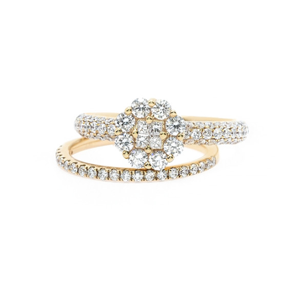 Diamond open cluster setting ring