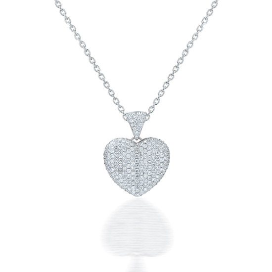 White Gold Diamond Heart Pendant