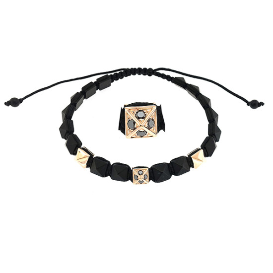 Black Tan Diamond Bracelet