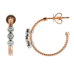 Mess style rose gold diamond earring Mess style rose gold diamond earring