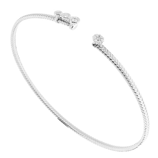 Half seeting diamond bangle Half seeting diamond bangle