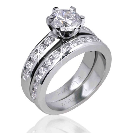 Twin Engagement Diamond Ring-Or1174