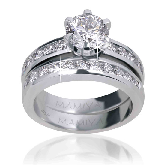 Twin Engagement Diamond Ring-Or1174