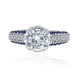 Crown engagement ring with sapphires Crown engagement ring with sapphires