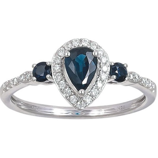 Nancy's Tear drop Sapphire Ring