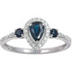 Nancy's Tear drop Sapphire Ring