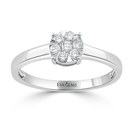 cluster engagement ring 