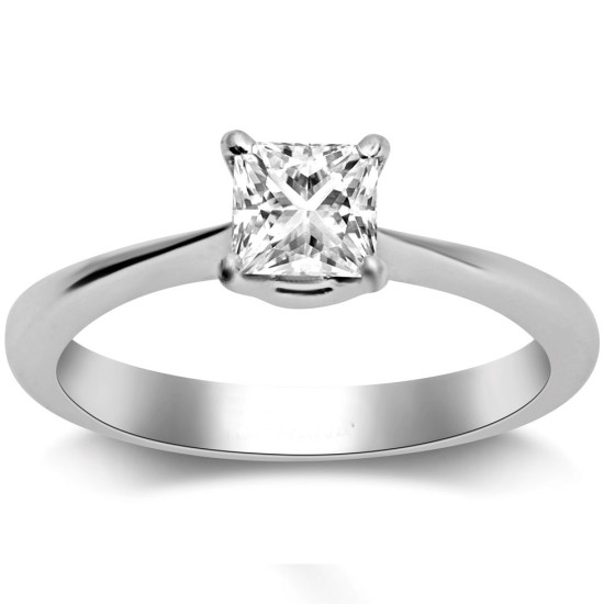 princess cut solitaire ring