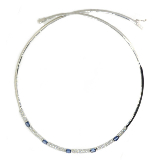 Blue Intervention Diamond Necklace (or1105)
