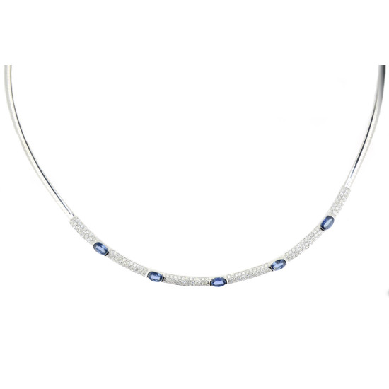 Blue Intervention Diamond Necklace (or1105)