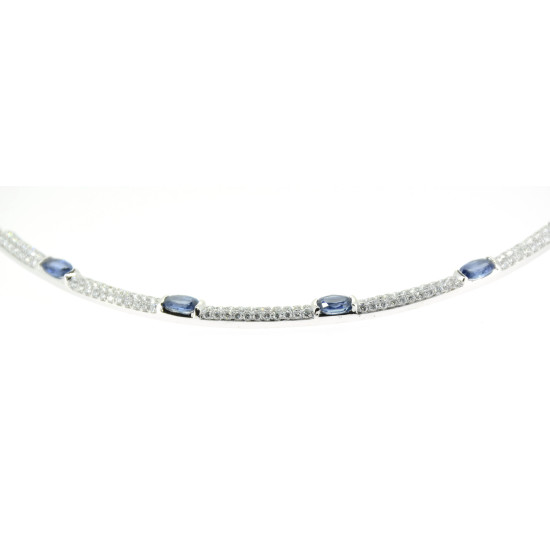 Blue Intervention Diamond Necklace (or1105)