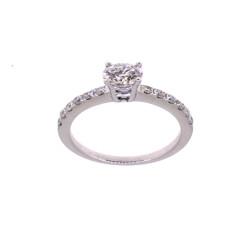 French Pave Engagement Ring OTOR01 French Pave Engagement Ring OTOR01