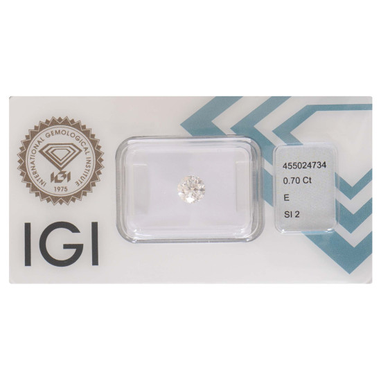 Round brilliant cut diamond of 0.70 carats-E-color-si2-clarity Round brilliant cut diamond of 0.70 carats-E-color-si2-clarity